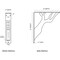 Ekena Millwork Damon Wrought Iron Bracket, (Triple center brace), Antiqued Silver 2"W x 10"D x 12"H BKTM02X10X12TDAASV - alternate 7